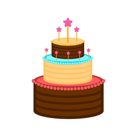 Isolated birthday cake iconのイラスト素材