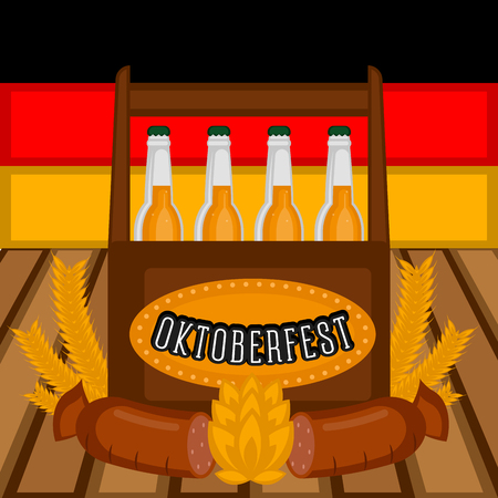 Traditional oktoberfest concept image. Vector illustration designのイラスト素材