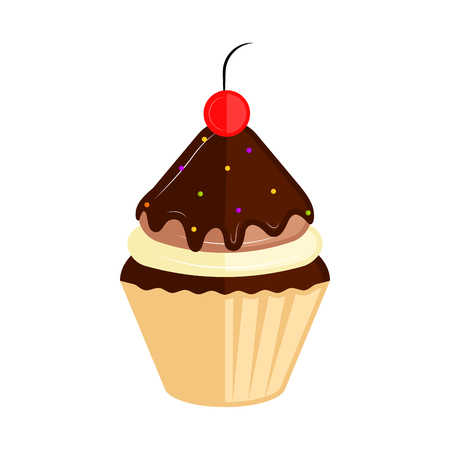 Isolated colored cupcake icon. Vector illustration designのイラスト素材