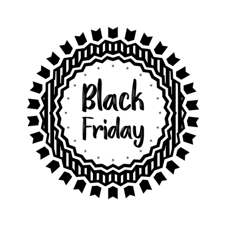 Retro black friday label. Vector illustration designのイラスト素材