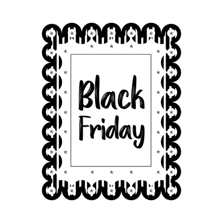 Retro black friday label. Vector illustration designのイラスト素材