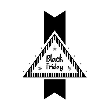 Retro black friday label. Vector illustration designのイラスト素材