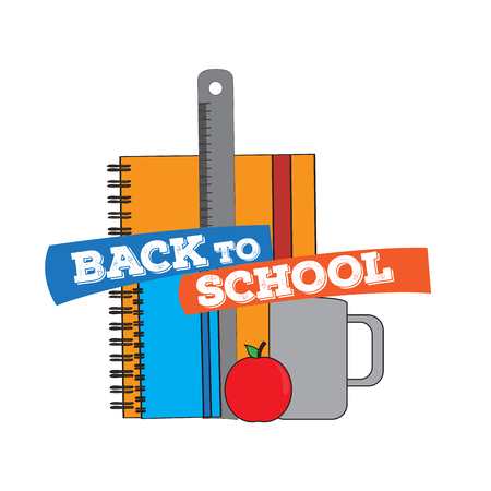 School supplies. Back to school concept image. Vector illustration designのイラスト素材