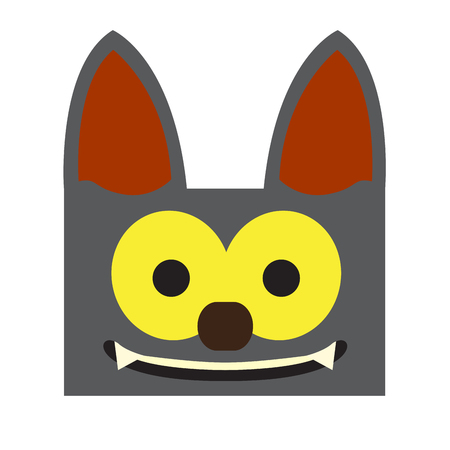 Happy halloween cartoon bat avatar. Vector illustration designのイラスト素材