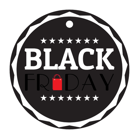 Isolated black friday label. Vector illustration designのイラスト素材