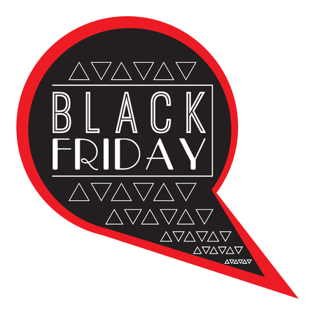 Isolated black friday labelのイラスト素材