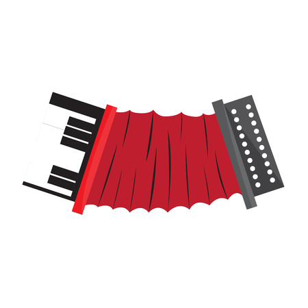 Isolated accordion musical instrument. Vector illustration designのイラスト素材