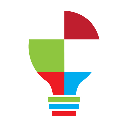 Colored conceptual idea lightbulb. Vector illustration designのイラスト素材