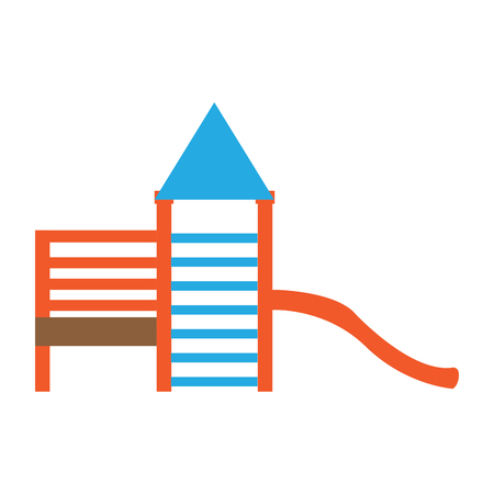 Isolated playground slide icon. Vector illustration designのイラスト素材