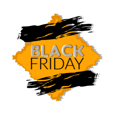 Isolated retro black friday labelのイラスト素材