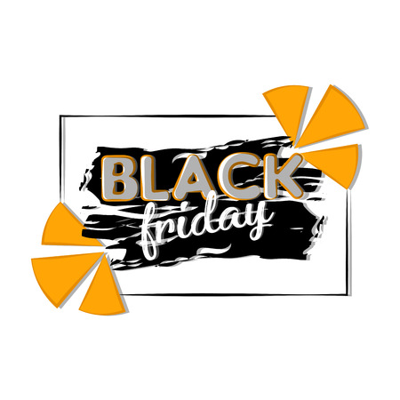 Isolated retro black friday labelのイラスト素材
