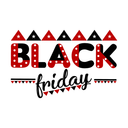Isolated retro black friday labelのイラスト素材