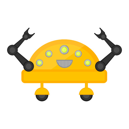 Isolated cute robot toyのイラスト素材