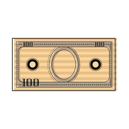 Isolated currency bill icon. Vector illustration designのイラスト素材