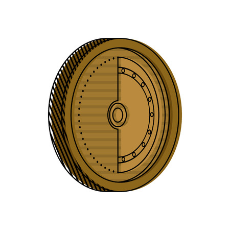 Isolated copper coin icon. Vector illustration designのイラスト素材