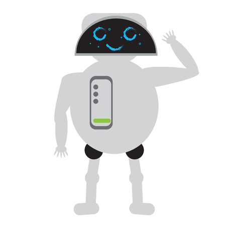 Isolated cute robot toy. Vector illustration designのイラスト素材