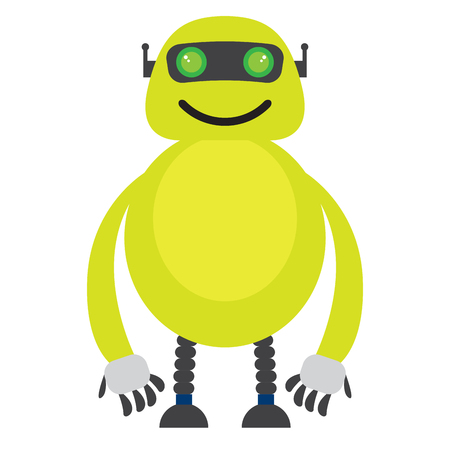 Isolated cute robot toy. Vector illustration designのイラスト素材