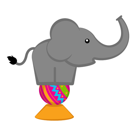 Cute circus elephant image. Vector illustration designのイラスト素材