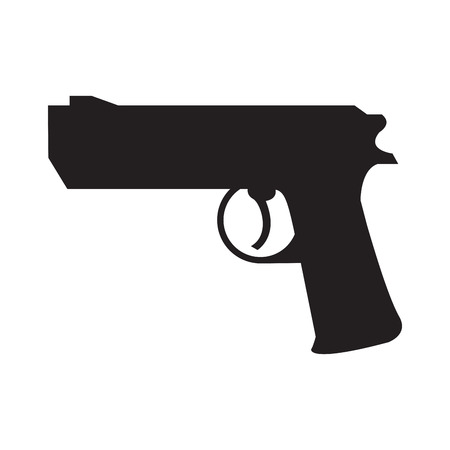 Isolated gun icon silhouette. Vector illustration designのイラスト素材