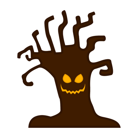 Isolated halloween haunted tree.の写真素材