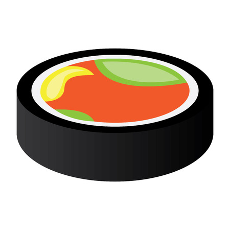 Isolated colored sushi image. Vector illustration designのイラスト素材