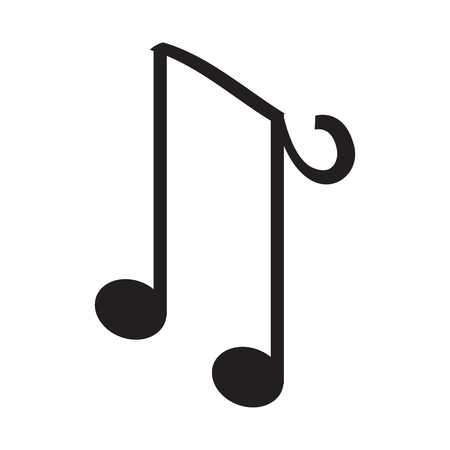 Isolated eighth musical note. Vector illustration designの写真素材