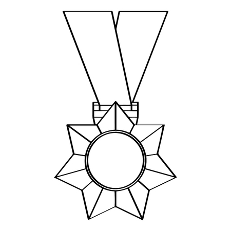 Isolated golden medal icon. Vector illustration designのイラスト素材