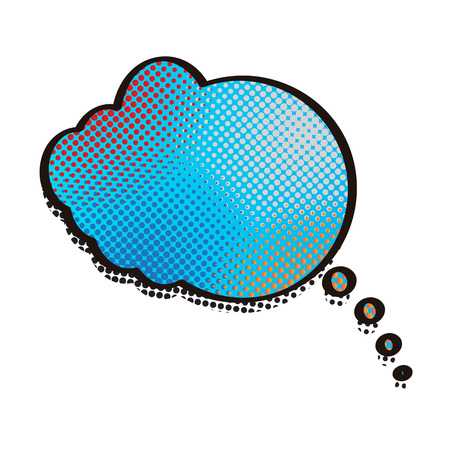 Comic bubble chat with halftone pattern. Vector illustration designのイラスト素材
