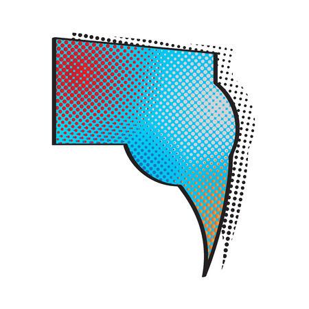 Comic bubble chat with halftone pattern. Vector illustration designのイラスト素材