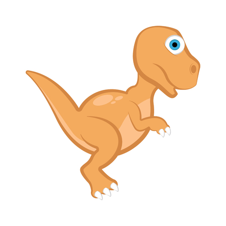Cute dinosaur cartoon character. Vector illustration designのイラスト素材