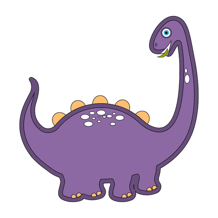 Cute dinosaur cartoon character. Vector illustration designのイラスト素材