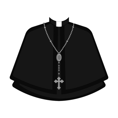 Isolated cassock image. Catholic priest. Vector illustration designのイラスト素材
