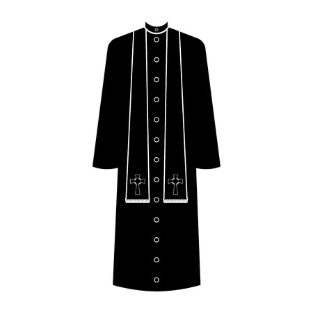 Isolated cassock silhouette. Catholic priest. Vector illustration designのイラスト素材