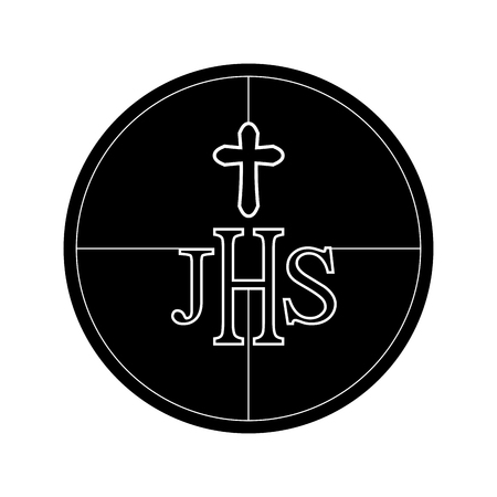 Isolated communion host silhouette. Vector illustration designのイラスト素材