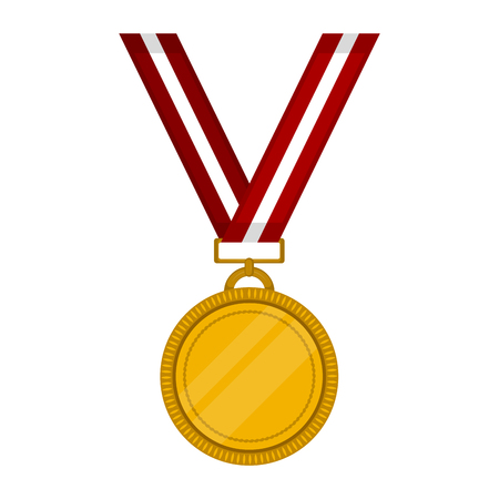 Isolated golden medal icon. Vector illustration designのイラスト素材