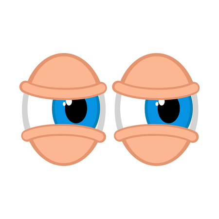 Isolated doubtful eyes image. Vector illustration designのイラスト素材