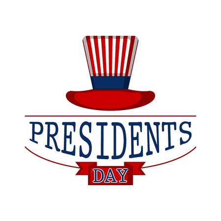 President day banner with traditional hat and text. Vector illustration designのイラスト素材