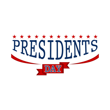 President day banner with stars and text. Vector illustration designのイラスト素材
