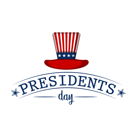 Presiden day banner with traditional hat and text. Vector illustration designのイラスト素材