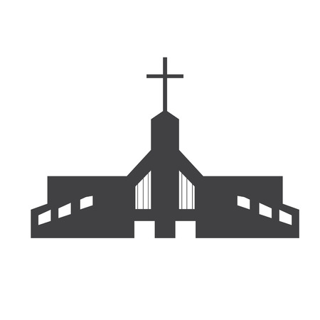 Isolated silhouette of a church. Vector illustration designのイラスト素材