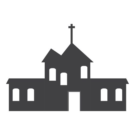 Isolated silhouette of a church. Vector illustration designのイラスト素材