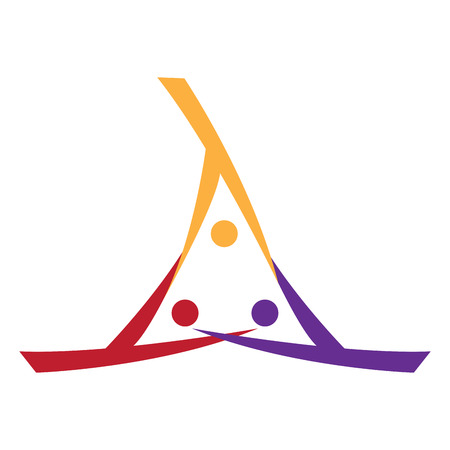 Isolated teamwork logo image. Vector illustration designのイラスト素材