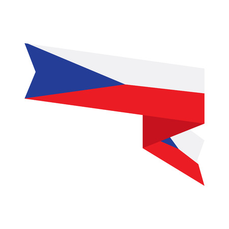 Isolated flag of Czech Republic. Vector illustration designのイラスト素材