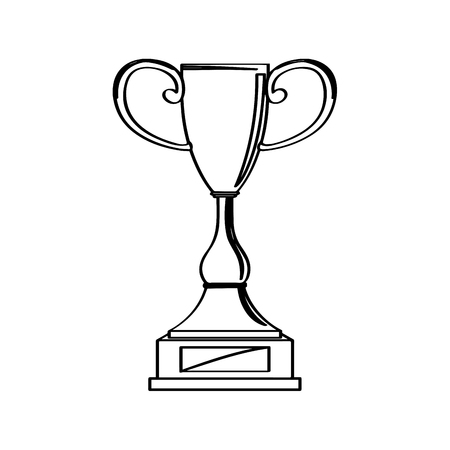 Isolated golden trophy icon. Vector illustration designのイラスト素材