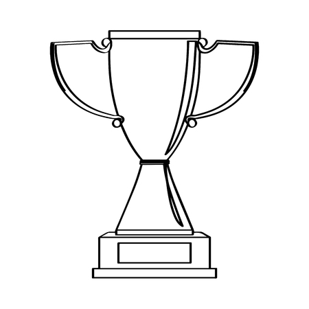 Isolated golden trophy icon. Vector illustration designのイラスト素材