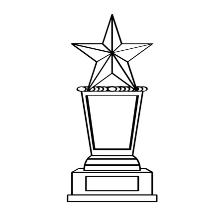 Star shape golden trophy icon. Vector illustration designのイラスト素材