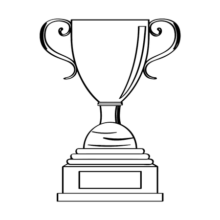Isolated golden trophy icon. Vector illustration designのイラスト素材