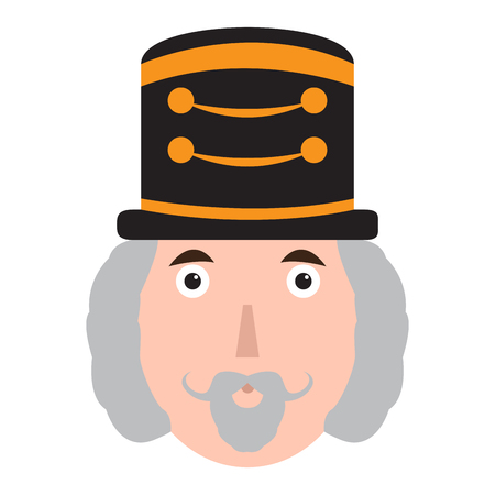 Isolated cute nutcracker soldier avatar. Vector illustration designのイラスト素材