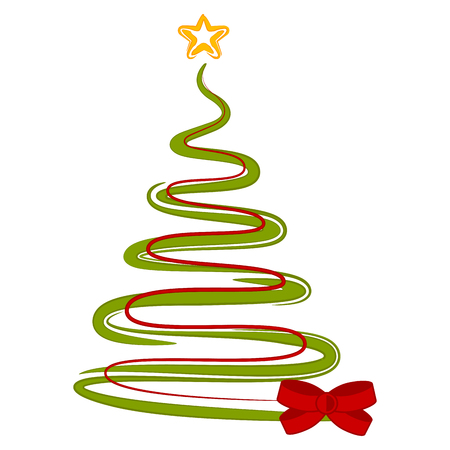 Isolated abstract christmas tree. Vector illustration designのイラスト素材