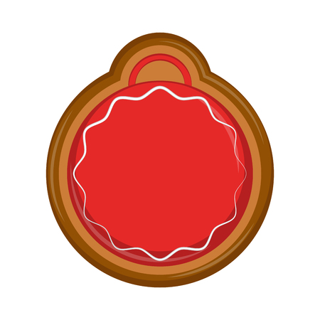 Isolated christmas ball gingerbread. Vector illustration designのイラスト素材
